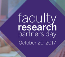 Faculty Research Partners Day, October 2017 presentations